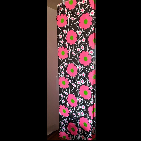 Floral Vintage Cotton Fabric - Pink, Green, Brown Motif - 2 Yards - Picture 7 of 13